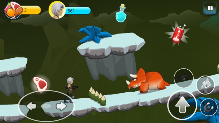 Dino vs man adventure - fight and dodge game