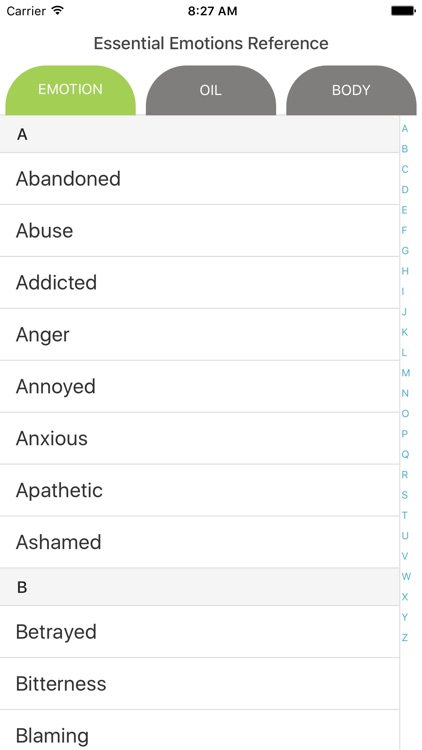 Essential Emotions Reference