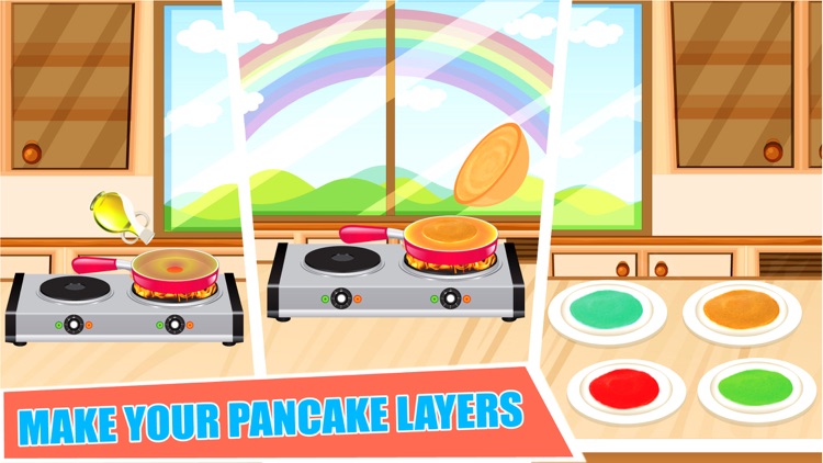 Rainbow Pancake Maker - Colorful Pancakes Tower screenshot-4