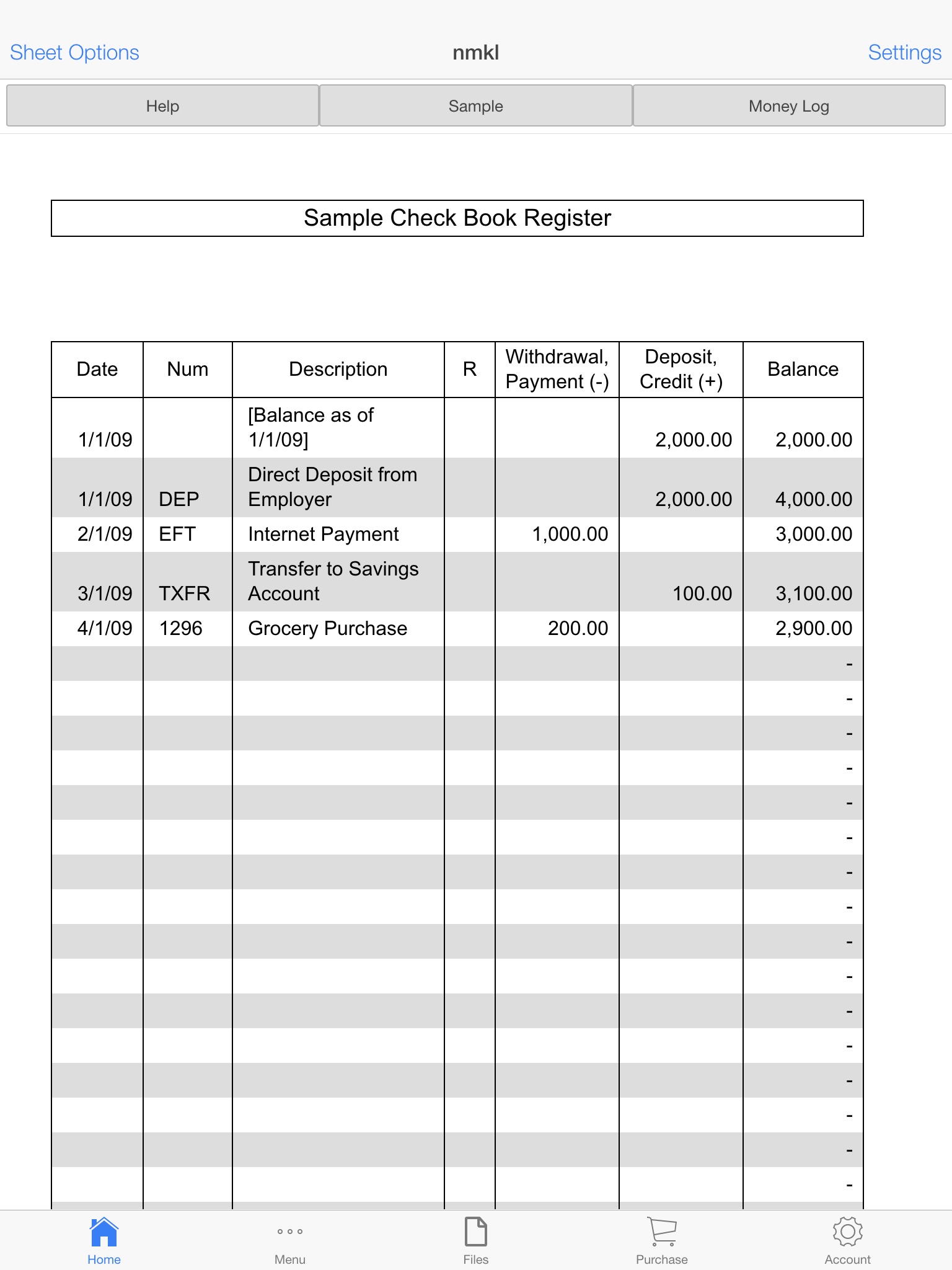Money Log Book screenshot 2