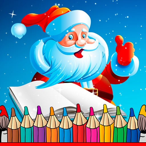 Christmas coloring pages – Coloring book Icon