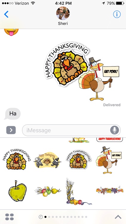 Thanksgiving iMessage Stickers
