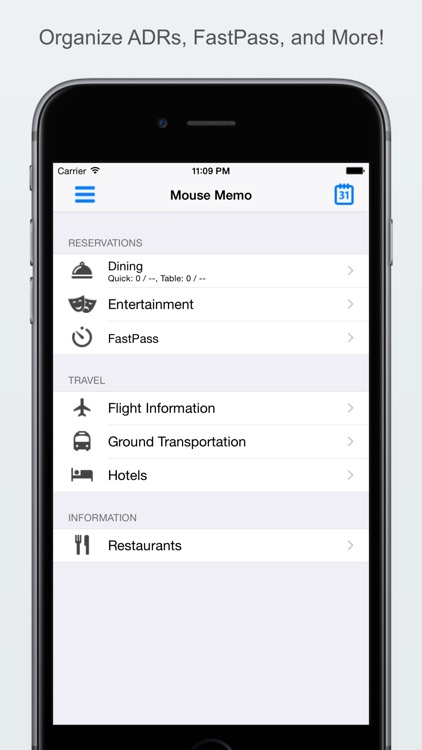 Mouse Memo - Trip Organizer for Walt Disney World screenshot-0