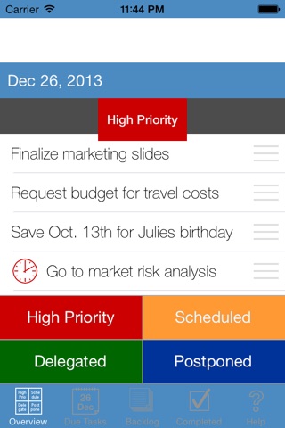 Priorities LE - Task Manager screenshot 2