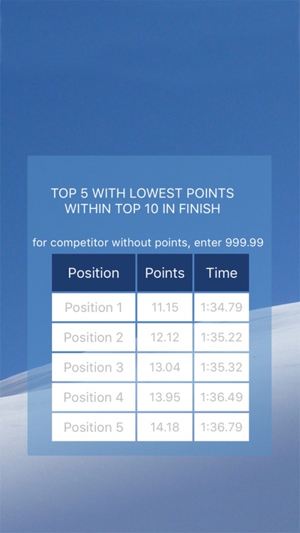 Ski Points Calculator screenshot-3