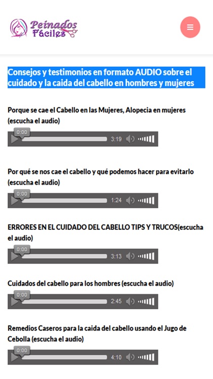 Peinados Fáciles y Sencillos: Tutorial con audio y video sobre peinados paso a paso