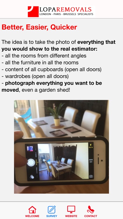 Lopa Removals Self Survey App