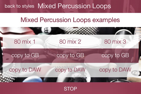 Percussion Loops HD Light screenshot 4