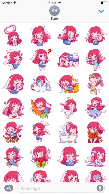 Cute Bunny iMessage stickers