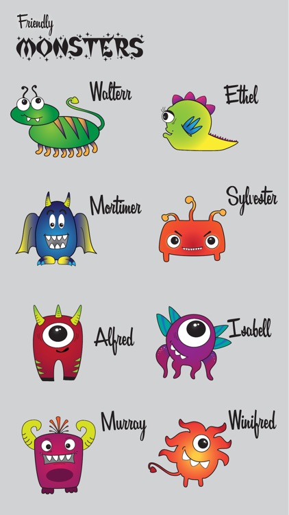 Friendly Monsters Sticker Pack screenshot-3