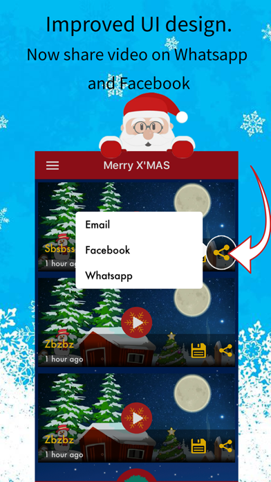 クリスマスの挨拶ビデオカード Iphoneアプリ Applion