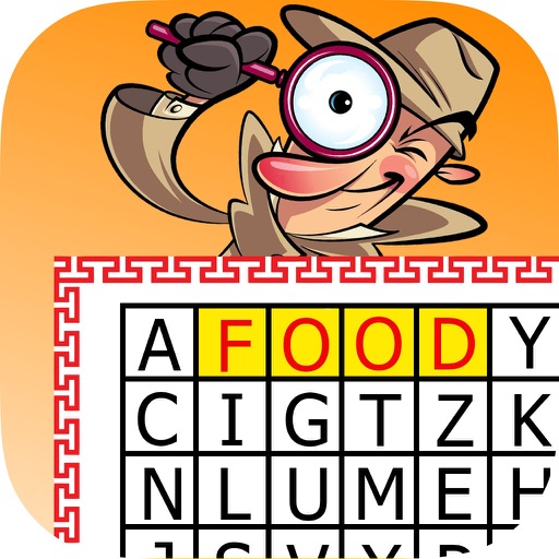 Crossword Puzzle Food: Word Search in the letters table iOS App