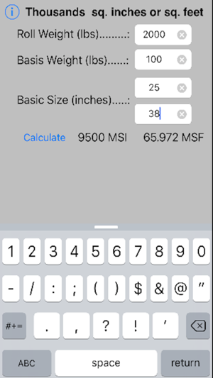 MSI/MSF Calculator