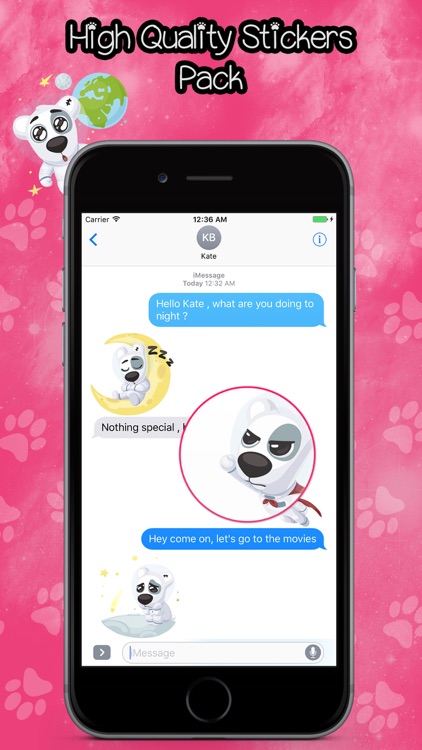 Puppy In Space Stickers Pack for iMessage