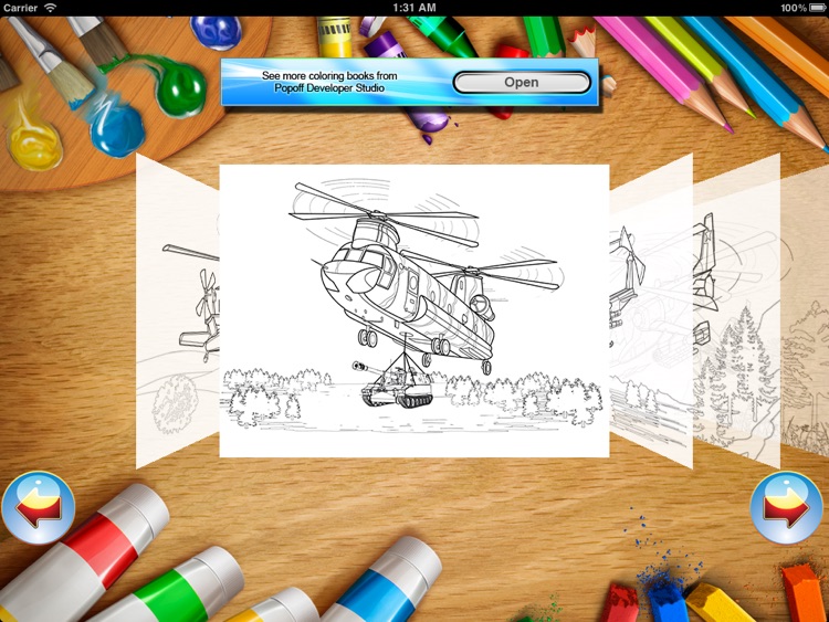 Helicopters - coloring book