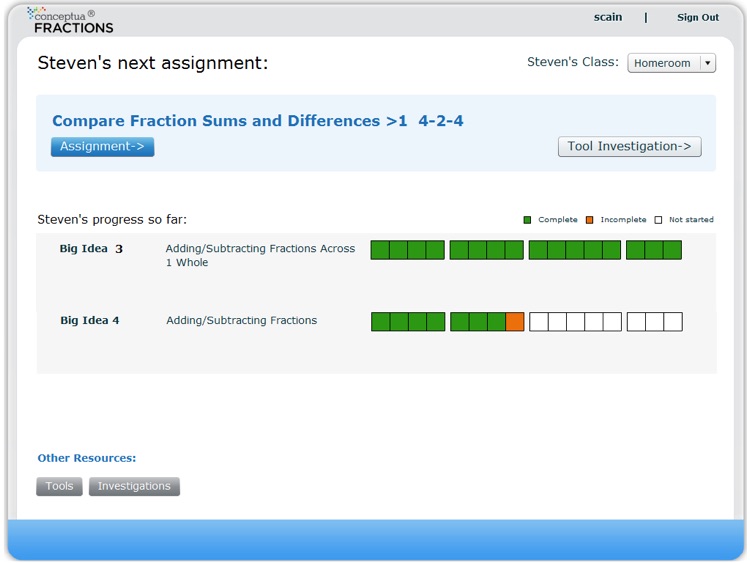 Conceptua Math Student App