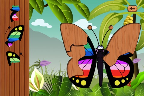 Animal puzzles Butterfly Edition for kids, toddlers and preschoolers - jigsaw and different pieces puzzles screenshot 3