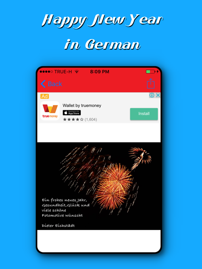 Happy New Year Wishes Card