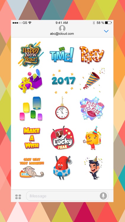 2017 Emoji - New Year's Sticker Set