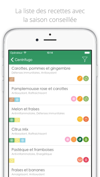 Centrifugo, Recettes pour Jus de Fruits et Légumes Centrifugo, Recettes pour Jus de Fruits et Légumes