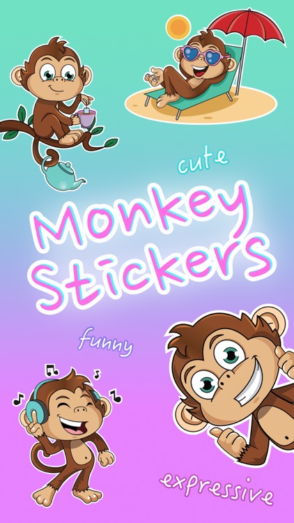 Cute Monkey Stickers