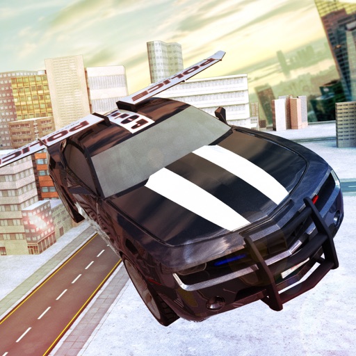 Free Sports Police Flying Car Simulator iOS App