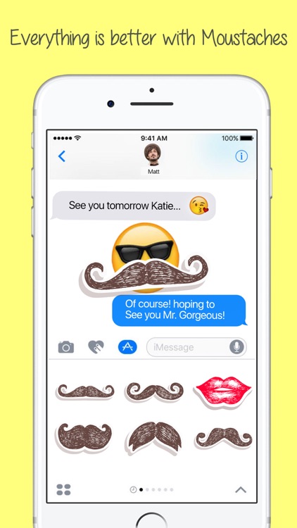 Moustaches & Kisses stickers! love your pictures