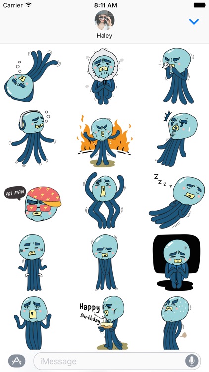 Cranky Octo - Octopus Stickers for iMessage screenshot-4