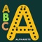 Lessons to learn Write letters ABC to pronounce letters and words in English for children, both boys and girls