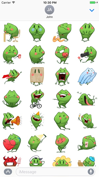 Cute Frog Sticker for iMessage #1