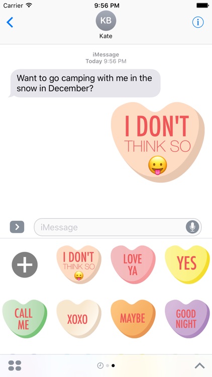 Candy Hearts - MYOSE - Make Your Own Sticker Emoji screenshot-3