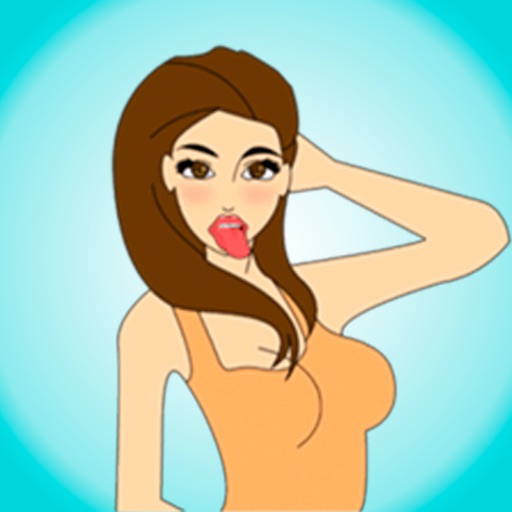 Fiery Naughty Girl ● Emoji&Stickers for iMessage icon