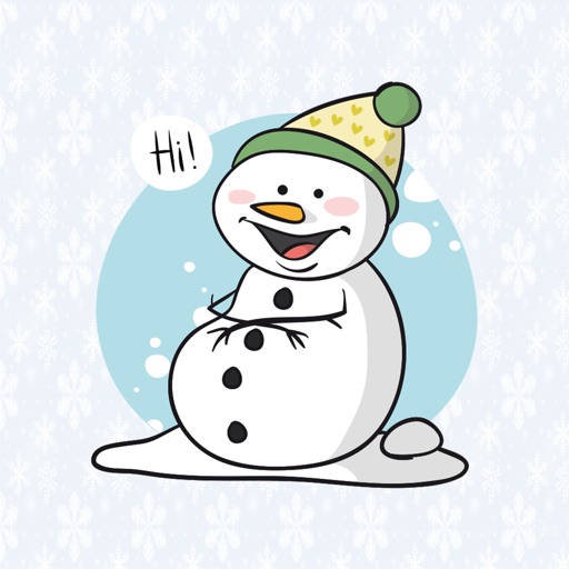 Snowman hand drawn for Christmas - Fx Sticker icon