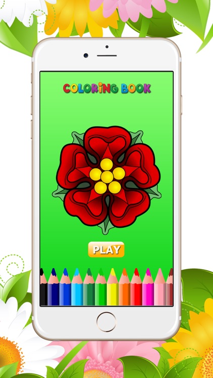 Coloring Book Folwer, Tree: Learn to draw & Paint