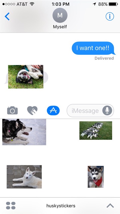 Husky Stickers for iMessage