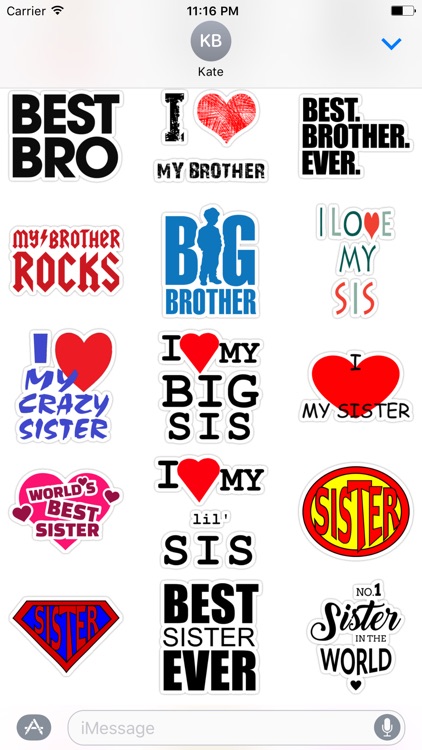 Bro. & Sis. - Stickers for iMessage