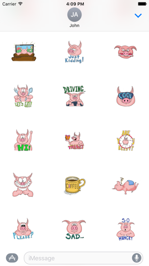 Funny Pig Sticker(圖2)-速報App