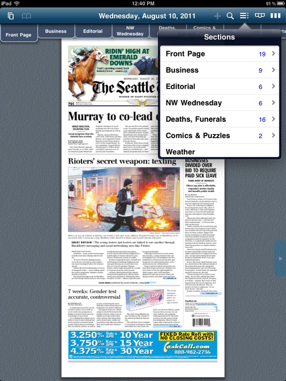 The Seattle Times Print Replica