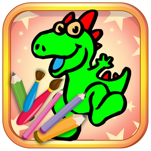 Dinosaur Coloring Pages Free For Kids Icon