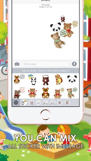 Teddy Bear Emoji Sticker Keyboard Themes ChatStick(圖3)-速報App