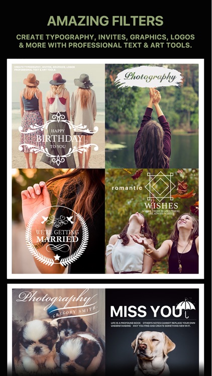Message Card - Add Stickers, Filters & Text