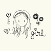 Girly Doodle Sticker pack for cute girls in love
