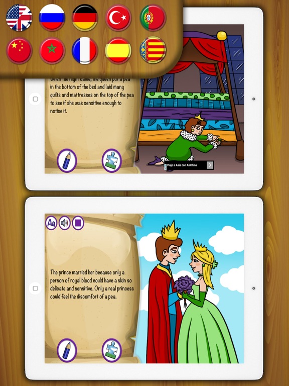 Princess and the Pea Classic tale interactive book screenshot 2
