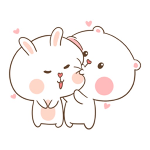 Bear And Rabbit Sticker Icon