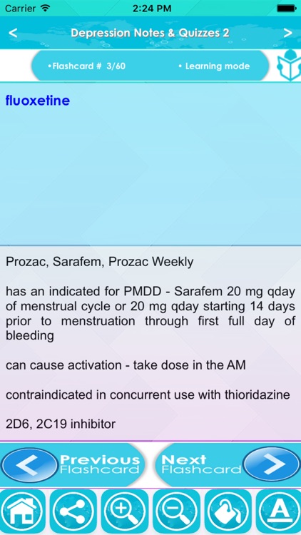 Depression Exam Review App : Study Notes & Quizzes