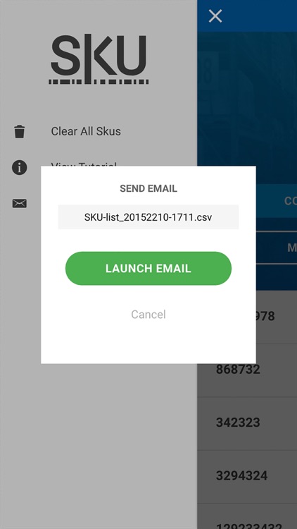 SKU Barcode Scanner