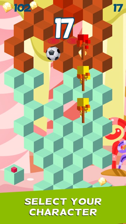 Cube Skip Ball Games - Reach up high in the sky play this endless blocks stacking free