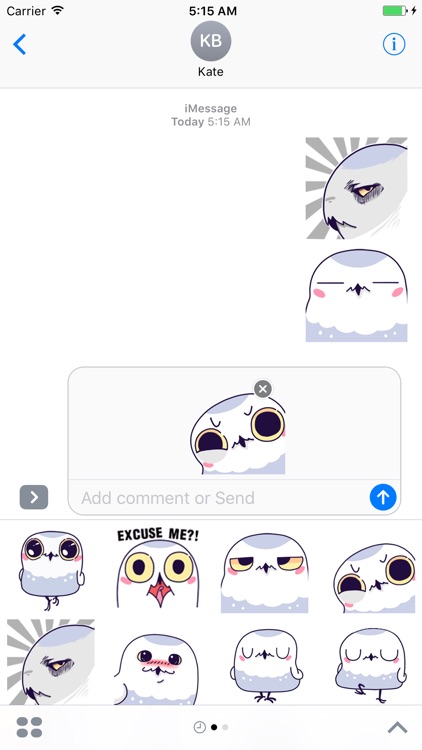 White Owl - Animated Stickers And Emoticons