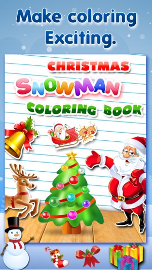 Christmas Snowman Coloring Book - Coloring Pages(圖1)-速報App