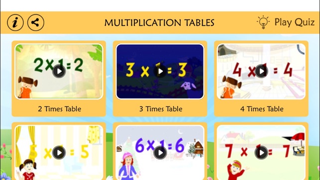 Multiplication Table for Kids - Play Gam